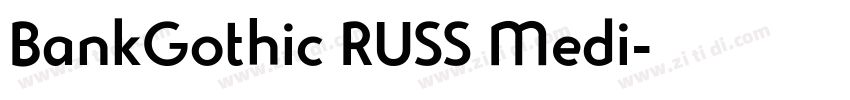 BankGothic RUSS Medi字体转换